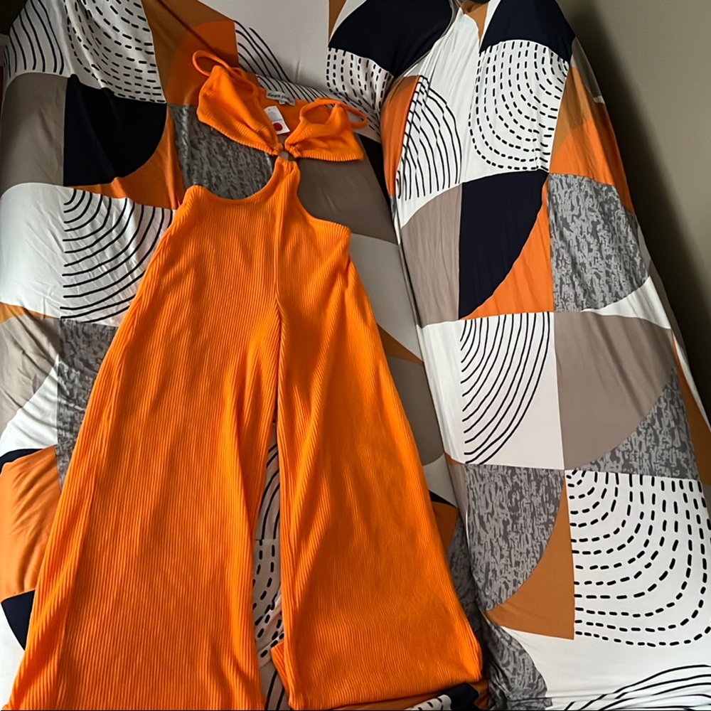 Almost Famous Vibrant Orange Jumpsuit